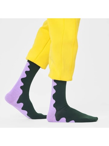 Happy Socks Sokken donkergroen/paars