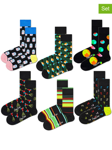 Happy Socks 6er-Set: Socken in Schwarz/ Bunt