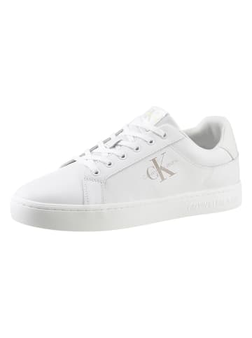 Calvin Klein Skórzane sneakersy w kolorze białym