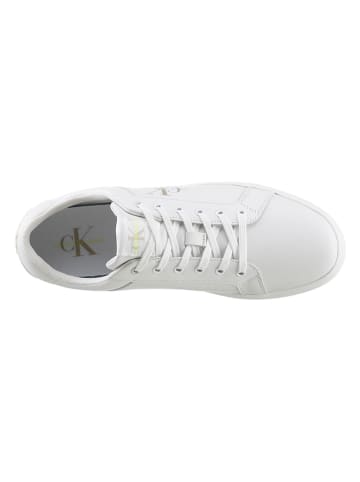 Calvin Klein Leder-Sneakers in Weiß