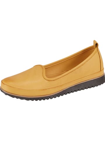 Andrea Conti Skórzane slippersy w kolorze żółtym
