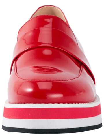 Heine Leren mocassins rood