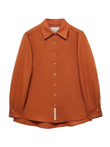 Polo Club Lniana koszula - Regular fit - w kolorze pomarańczowym