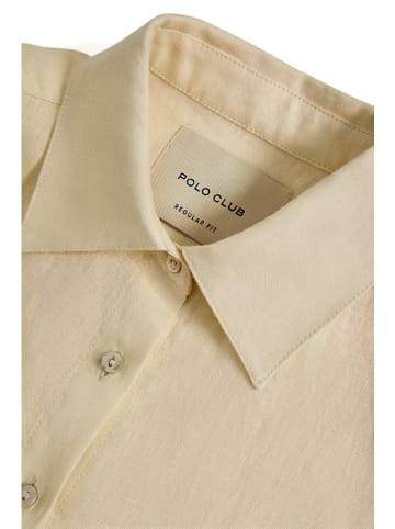 Polo Club Lniana koszula - Regular fit - w kolorze beżowym
