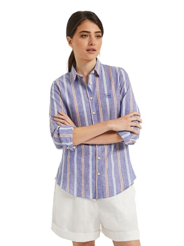 Polo Club Blouse - loose fit - blauw/meerkleurig