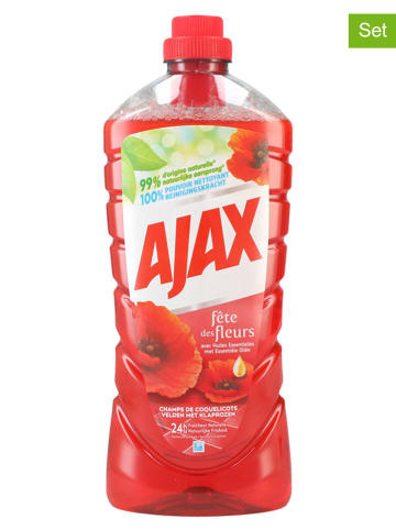 Ajax 6-delige set: allesreiniger "Red Flowers", 6x 1,25 l