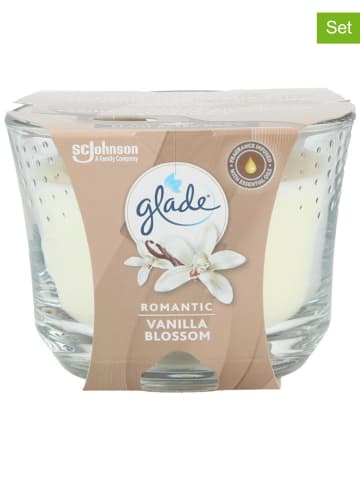 glade 2er-Set: Duftkerze - Romantic Vanilla Blossom - 2x 224 g