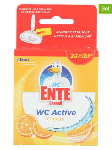 WC Ente 24er-Set: WC-Steine "3in1 Refill Active Citrus", 12 x 2 Stück ( 2x 40 g)