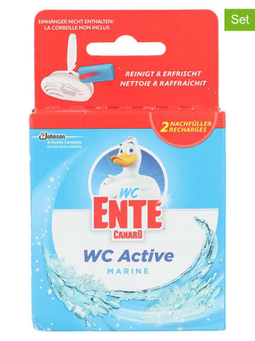 WC Ente 24er-Set: WC-Steine "3in1 Refill Active Marine", 12 x 2 Stück ( 2x 40 g)