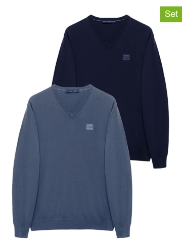 Polo Club Swetry (2 szt.) w kolorze niebieskim i granatowym