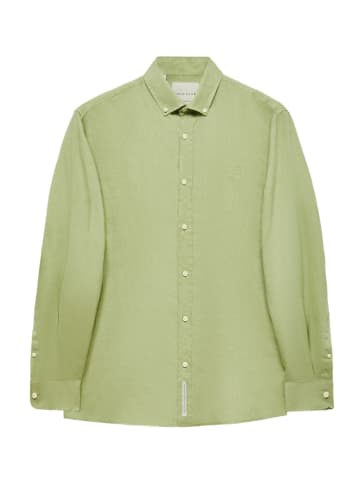 Polo Club Lniana koszula - Regular fit - w kolorze zielonym