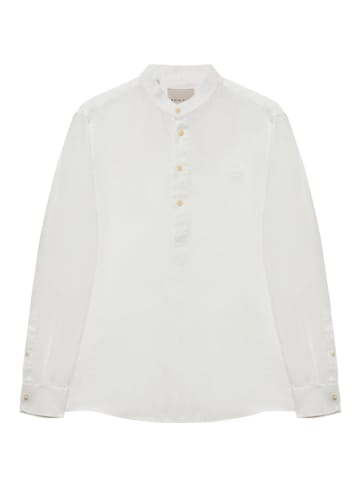 Polo Club Lniana koszula - Custom Fit - w kolorze białym