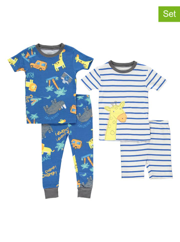 Carter's 2er-Set: Pyjamas in Wei&szlig;/ Blau