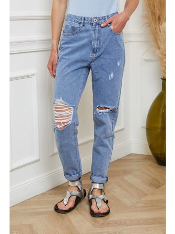 Joséfine Spijkerbroek "Lydie" - tapered fit - blauw