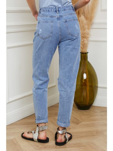 Joséfine Spijkerbroek "Lydie" - tapered fit - blauw