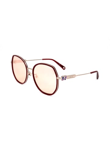 Anna Sui Damskie okulary przeciwsłoneczne w kolorze jasnoróżowo-brązowym