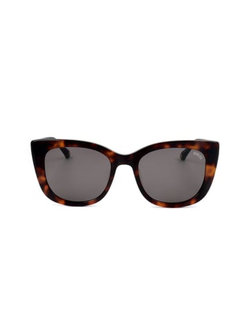 Anna Sui Damskie okulary przeciwsłoneczne w kolorze czarno-brązowym