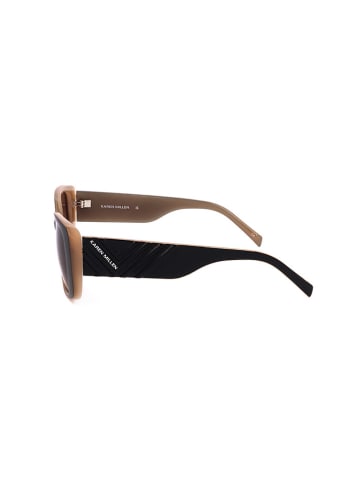 Karen Millen Damskie okulary przeciwsłoneczne w kolorze czarno-brązowo-beżowym