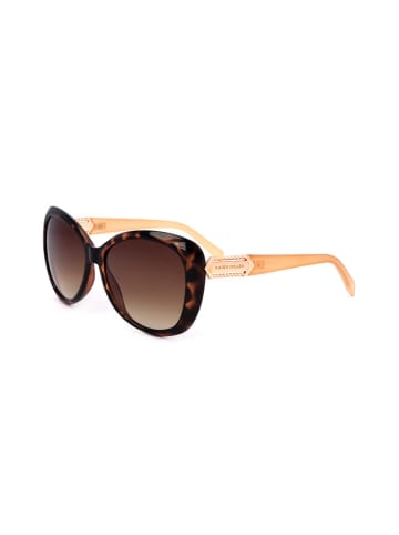 Karen Millen Damen-Sonnenbrille in Braun/ Gold