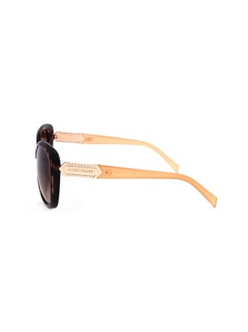 Karen Millen Damen-Sonnenbrille in Braun/ Gold