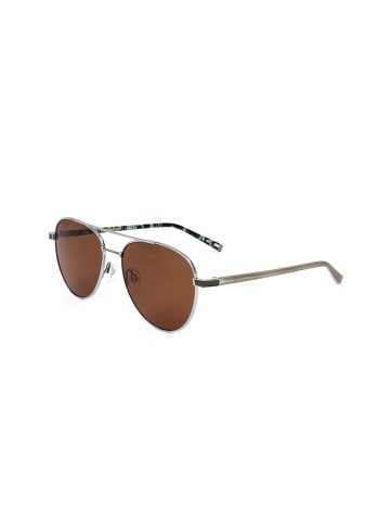 Ted Baker Męskie okulary przeciwsłoneczne w kolorze srebrno-brązowym