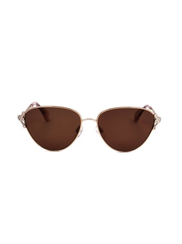 Vivienne Westwood Damskie okulary przeciwsłoneczne w kolorze brązowo-jasnoróżowym