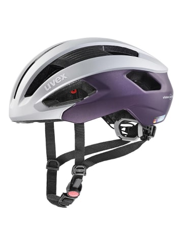 Uvex Kask rowerowy "Rise CC WE" w kolorze srebrno-fioletowym
