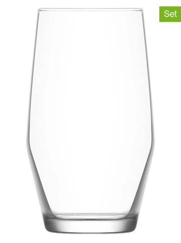 Hermia 6-delige set: glazen transparant - 495 ml