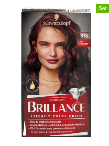 Schwarzkopf 3er-Set: Haarfarben "Brillance - 876 Edelmahagoni"