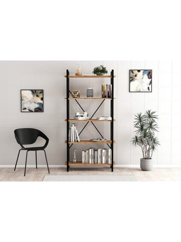 Scandinavia Concept Bücherregal "Nero" in Hellbraun - (B)100 x (H)180 x (T)34 cm