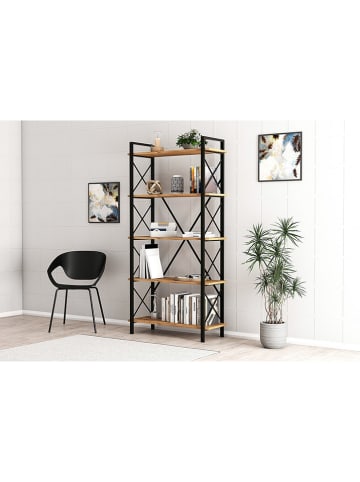 Scandinavia Concept Boekenkast "Nero" lichtbruin - (B)100 x (H)180 x (D)34 cm