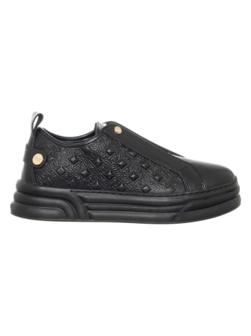 Liu Jo Leder-Slipper in Schwarz