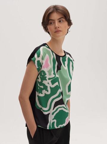 OPUS Shirt "Sintenso" groen/zwart