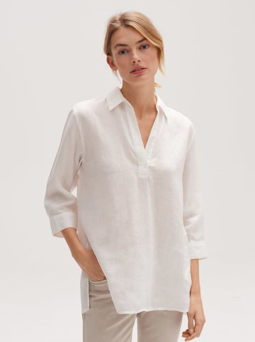 OPUS Leinen-Bluse "Fengani" in Weiß