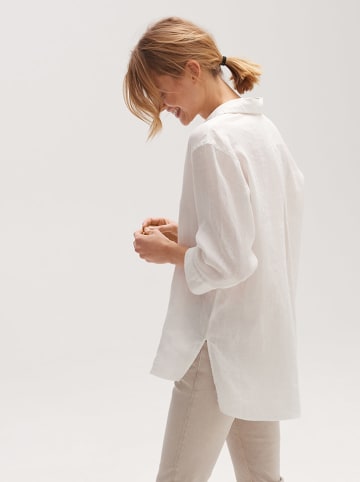 OPUS Leinen-Bluse "Fengani" in Weiß
