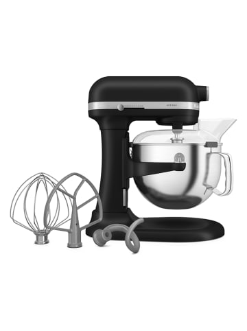 KitchenAid Küchenmaschine "Artisan" mit Schüsselheber in Schwarz - 5,6 l