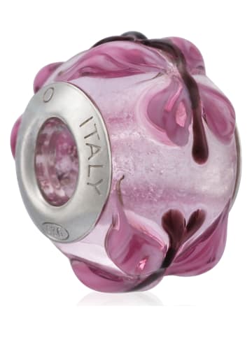 VALENTINA BEADS Szklany charms w kolorze fioletowym