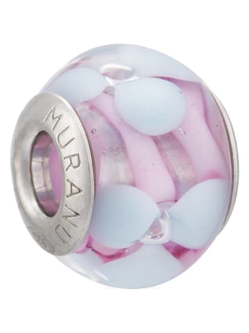 VALENTINA BEADS Silber-/ Glas-Bead in Helllau/ Rosa