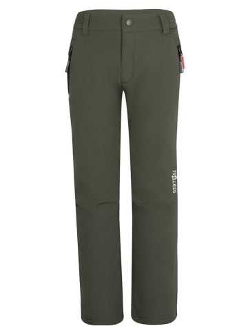 Trollkids Spodnie softshellowe "Fjell" w kolorze khaki