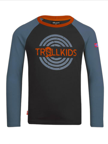 Trollkids Funktionsshirt "Preikestolen" in Dunkelblau/ Hellblau