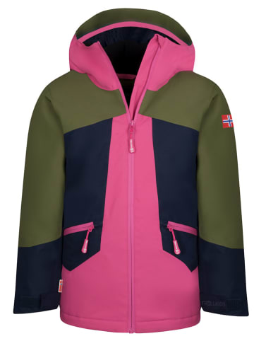 Trollkids Ski-/ Snowboardjacke "Rauland" in Pink/ Khaki
