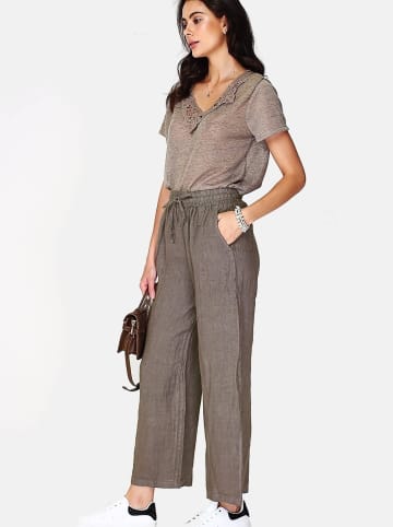 Le Jardin du Lin Linnen broek beige