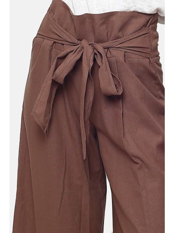 Le Jardin du Lin Leinen-Hose in Braun