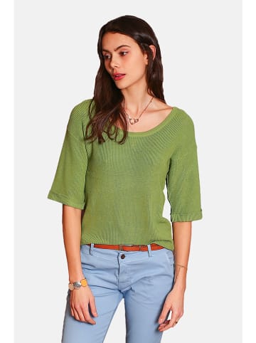 ASSUILI Sweter w kolorze zielonym