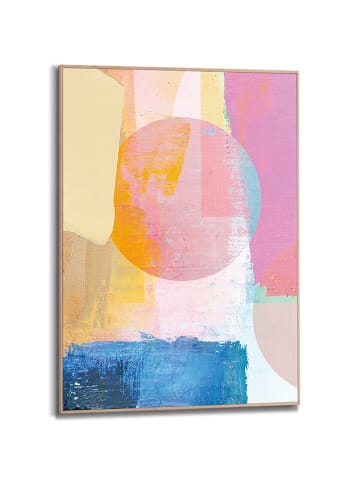 Orangewallz Druk artystyczny "Colourful Modern Abstract" w ramce - 50 x 70 cm