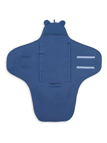 Jollein Einschlagdecke in Blau - (L)105 x (B)100 cm