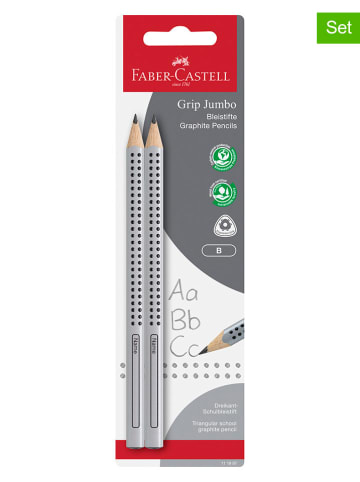 Faber-Castell 5er-Set: Schreiblernbleistifte "Jumbo Grip" in Silber