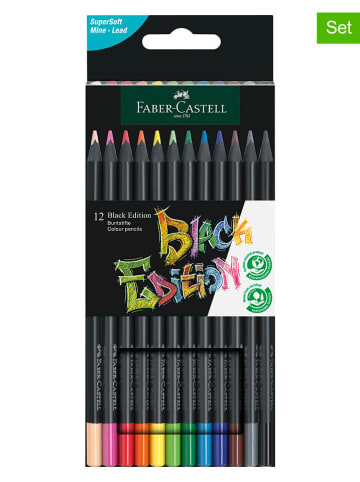 Faber-Castell 2er-Set: Buntstifte "Black Edition" - 2x 12 Stück