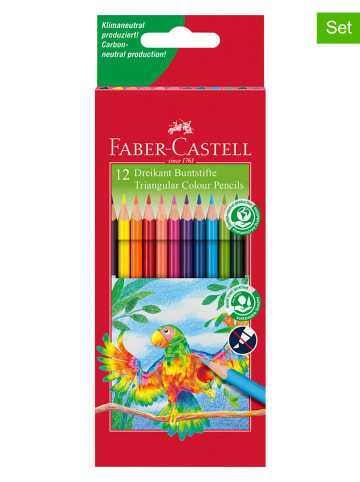 Faber-Castell 3-delige set: kleurpotloden "Driehoek" - 3x 12 stuks