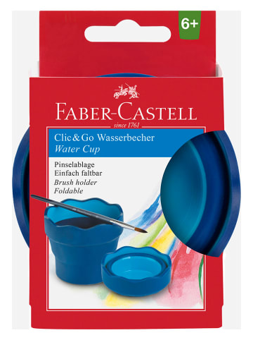 Faber-Castell Wasserbecher "Clic&Go" in Blau